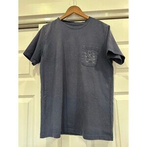 Taylor Stitch Mens M Navy Short Sleeve Pocket The Heavy Bag T-Shirt Daily Fins